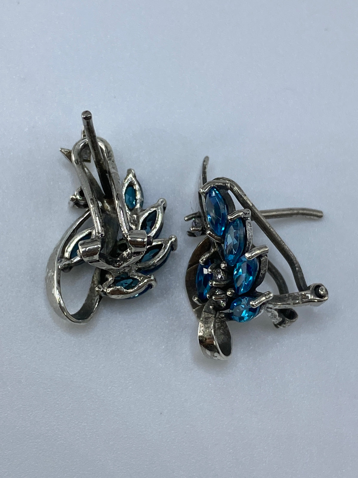 Aretes de Plata con Circonia Azul — Taxco 925 — foto 5