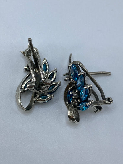 Aretes de Plata con Circonia Azul — Taxco 925 — foto 5