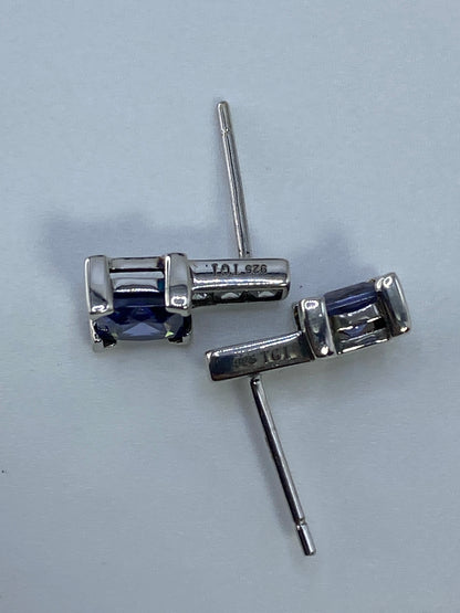 Aretes de Plata con Circonia Azul — Taxco 925 — foto 5