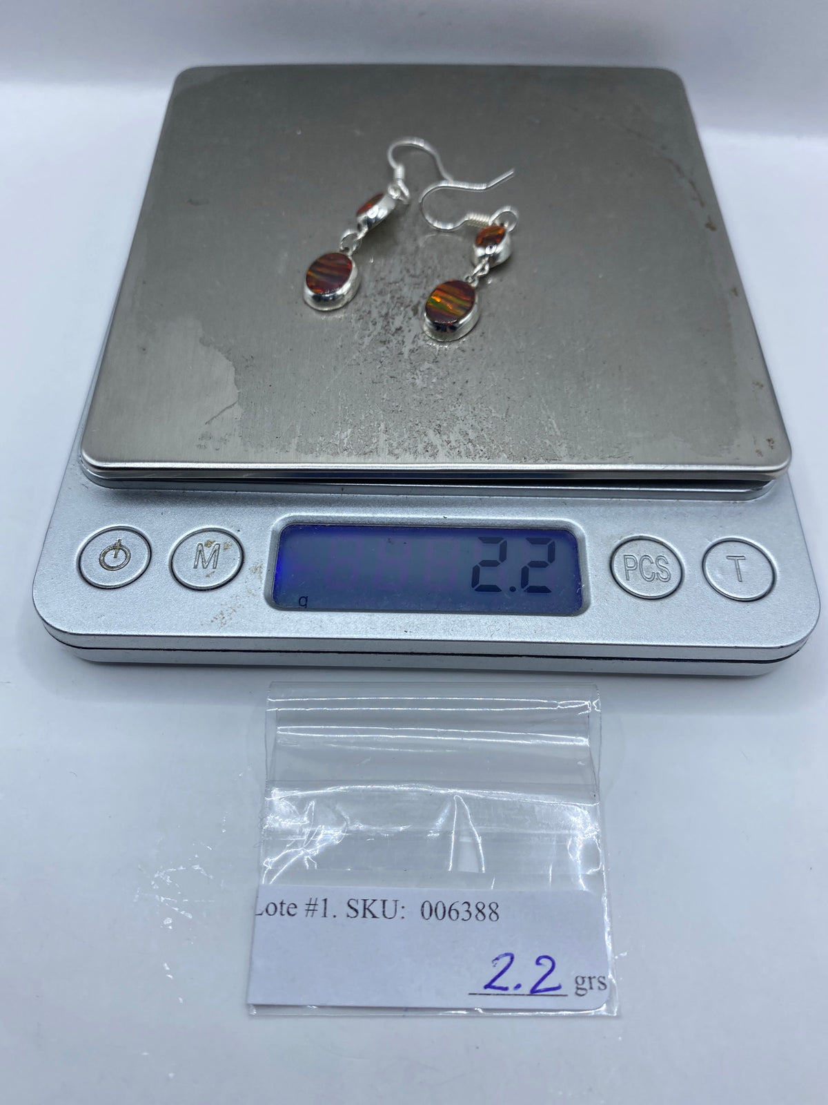 Aretes de Plata Ópalo de Fuego — Taxco 925 — foto 6