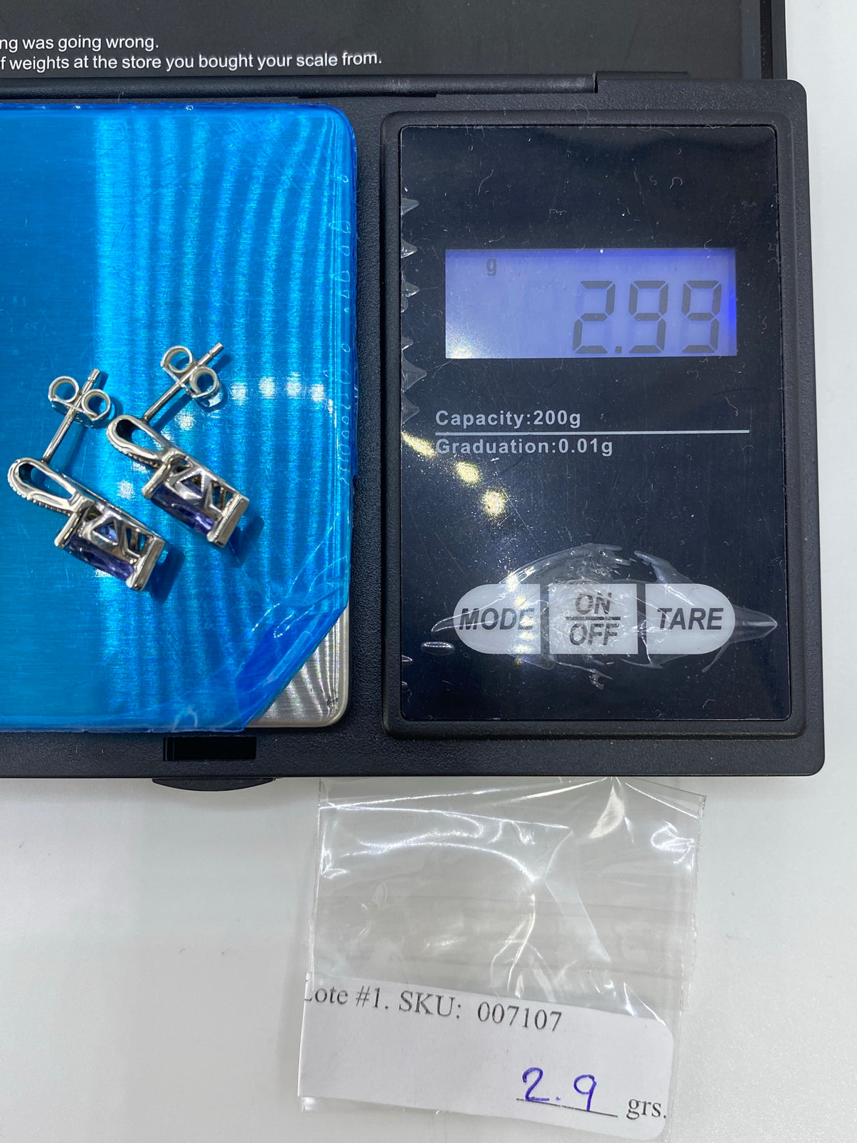 Aretes de Plata con Circonia Azul — Taxco 925 — foto 6