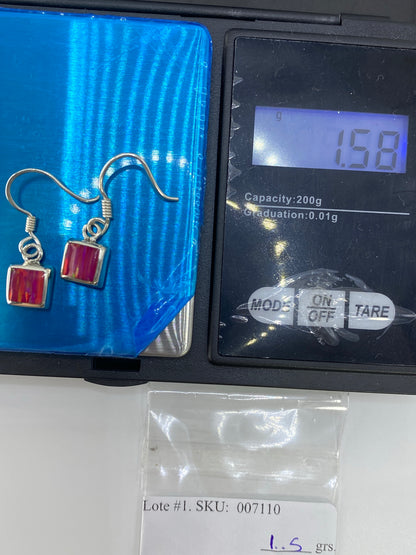 Aretes de Plata con Ópalo de Fuego Rosa — Taxco 925 — foto 6