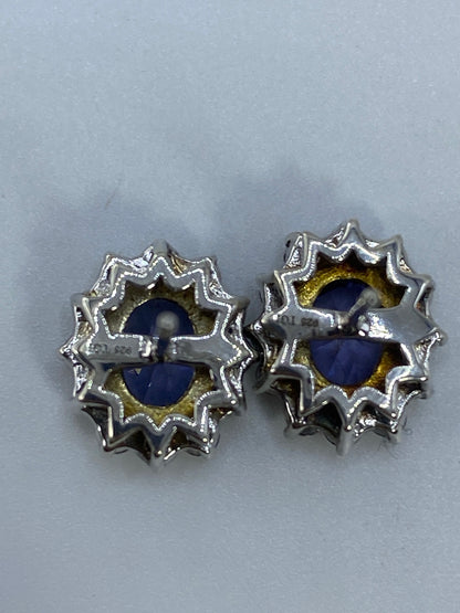 Aretes de Plata con Circonia Azul — Taxco 925 — foto 5