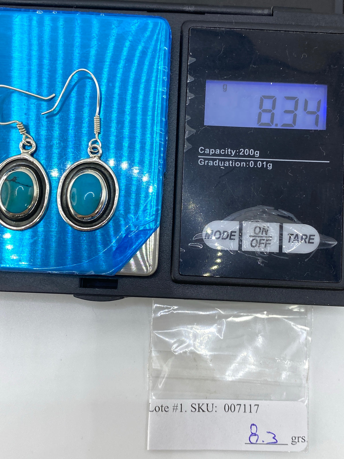 Aretes de Plata Turquesa Azul Cielo — Taxco 925 — foto 6