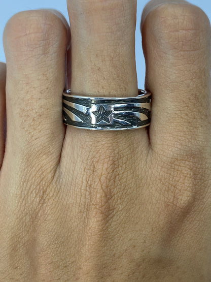 Anillo de Plata Repujado Estrella — Taxco 925 — foto 5