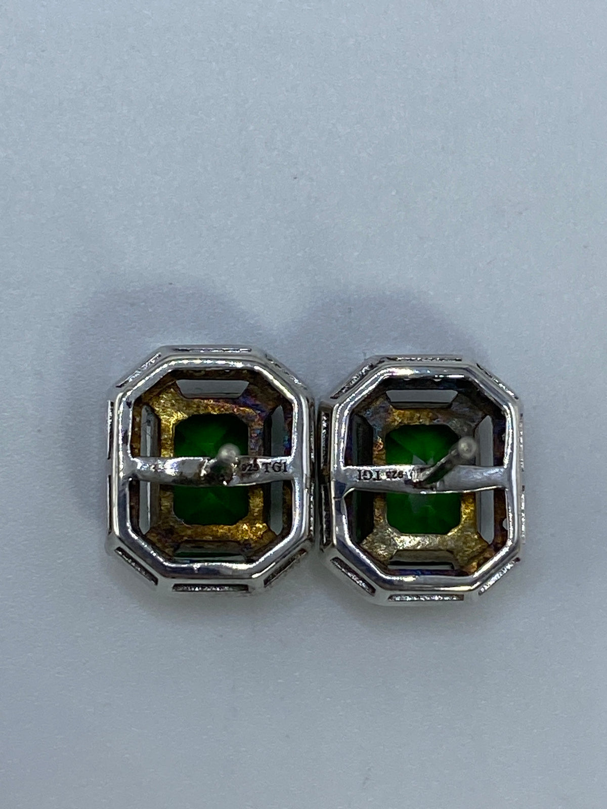 Aretes de Plata con Circonia Verde — Taxco 925 — foto 5