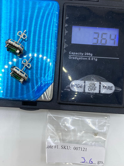 Aretes de Plata con Circonia Verde — Taxco 925 — foto 6