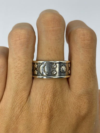 Anillo Plata Repujado Celestial — Taxco 925 — foto 5
