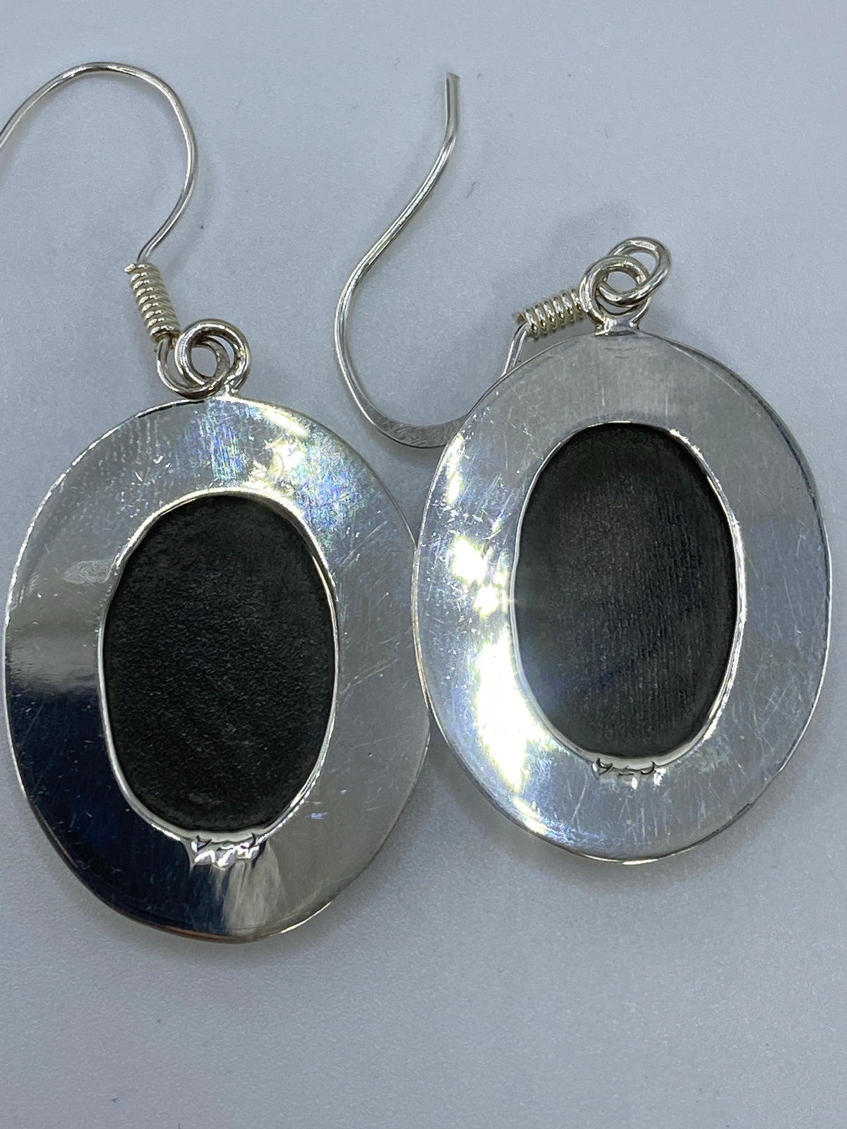 Aretes Plata Oval Piedra Multicolor — Taxco 925 — foto 5