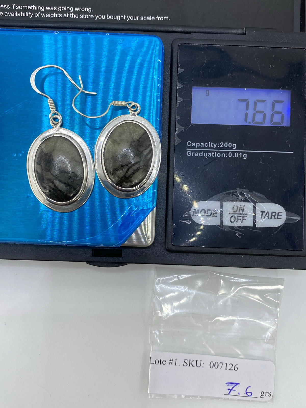 Aretes Plata Oval Piedra Multicolor — Taxco 925 — foto 6