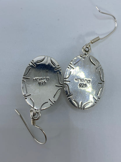 Aretes de Plata Turquesa — Diseño Oval Taxco 925 — foto 5