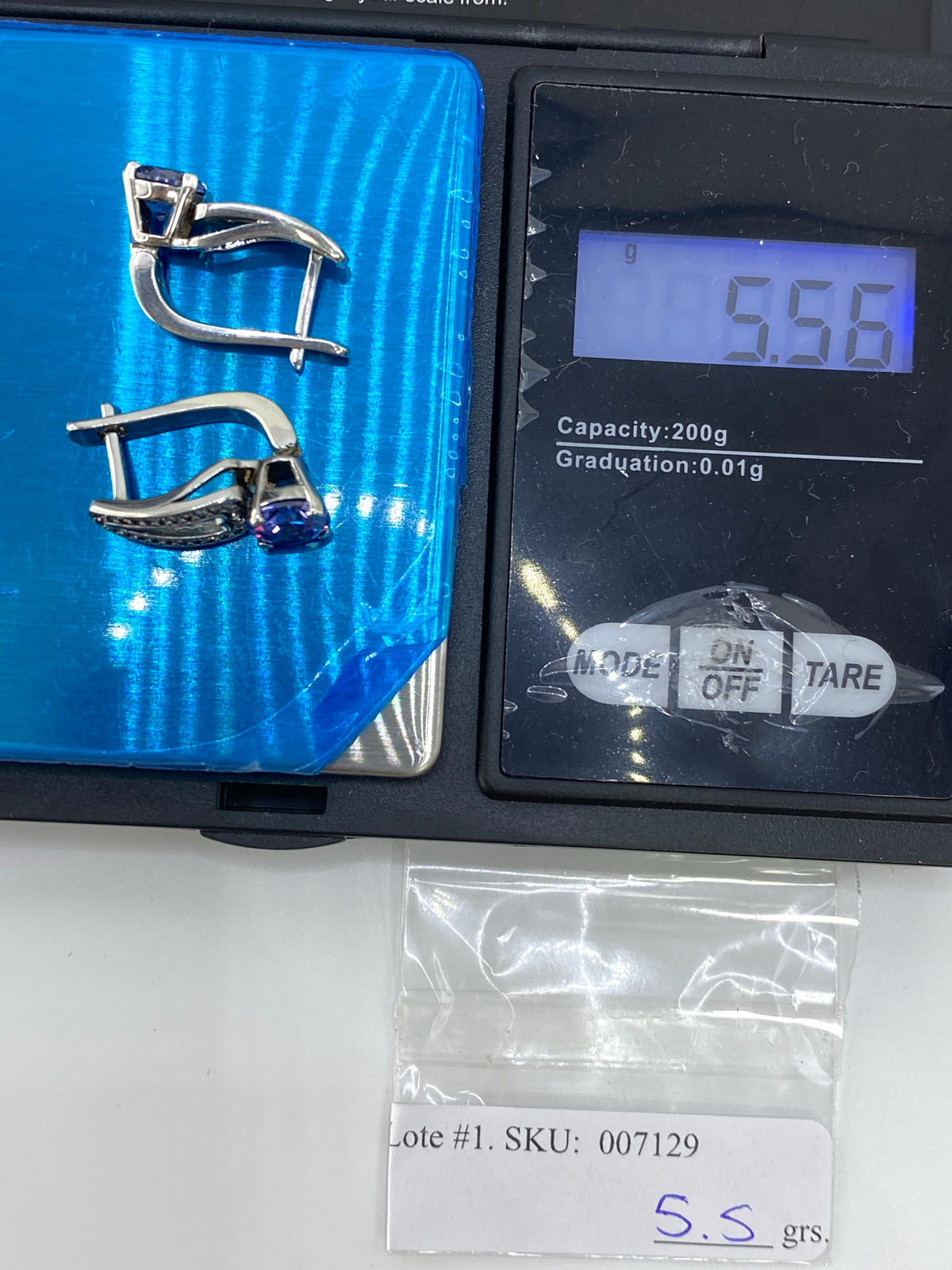 Aretes de Plata Circonia Morada — Taxco 925 — foto 6