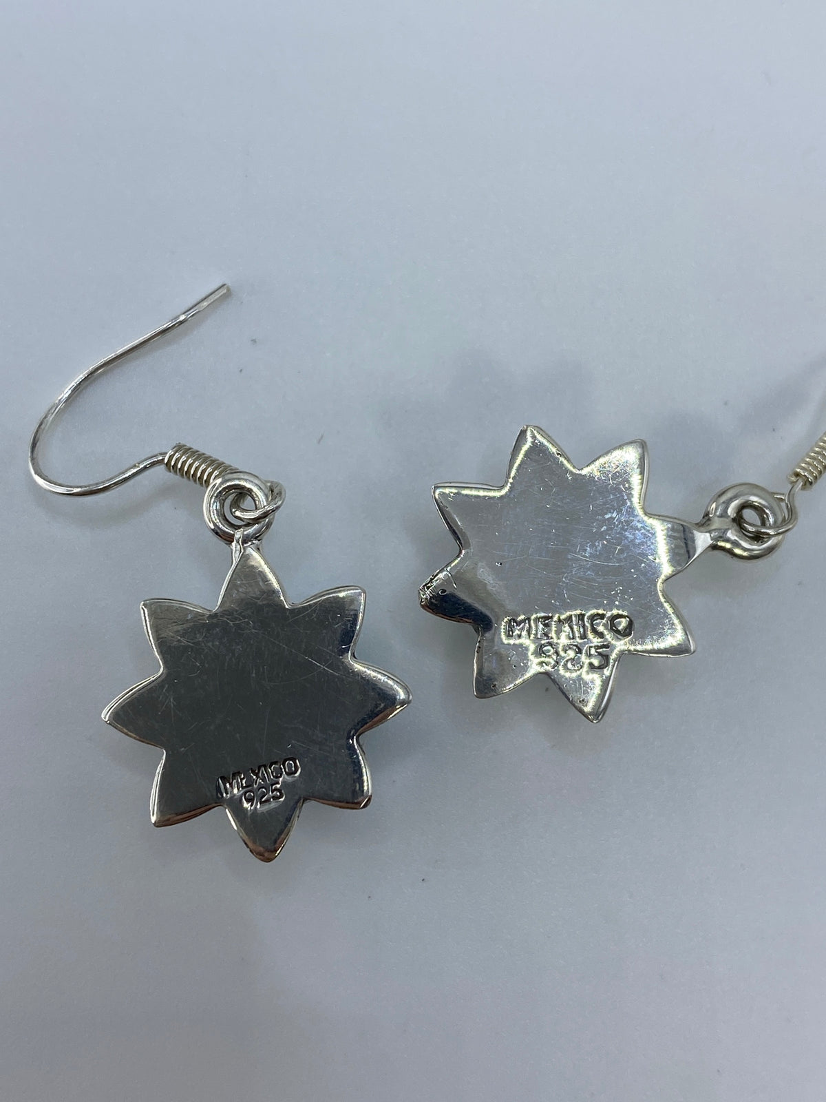 Aretes Sol de Plata con Turquesa Azul Cielo — foto 5
