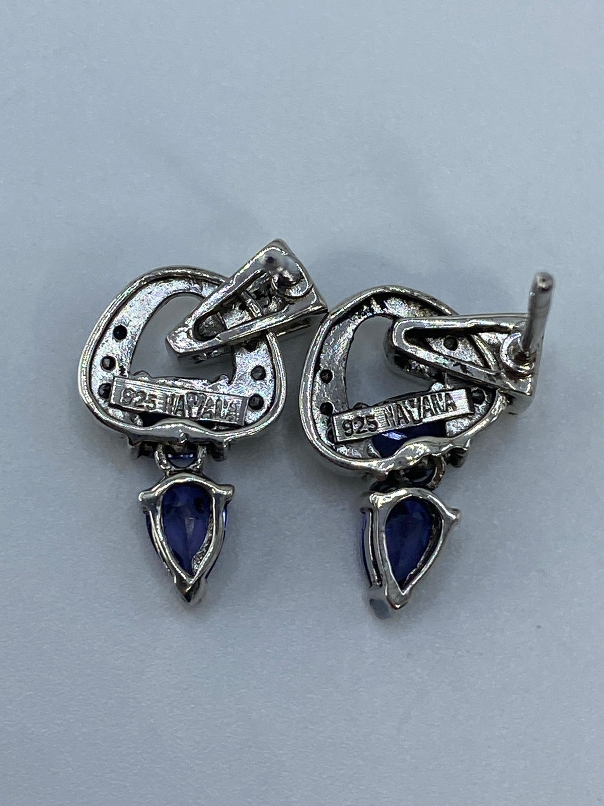 Aretes Plata Circonia Morada — Taxco 925 — foto 5