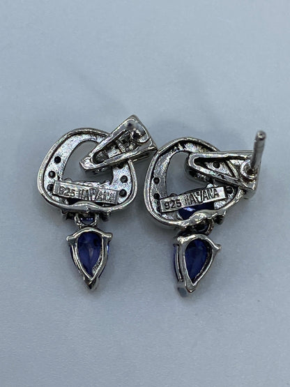 Aretes Plata Circonia Morada — Taxco 925 — foto 5