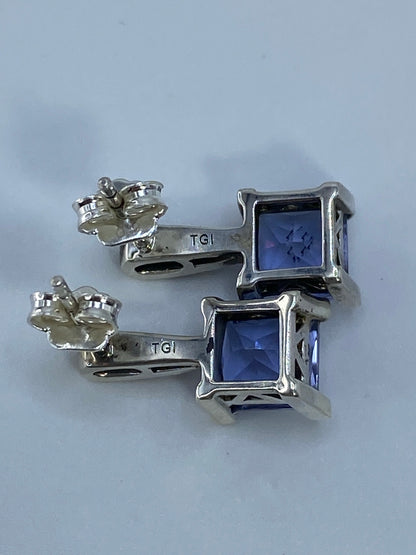 Aretes de Plata con Circonia Azul — Taxco 925 — foto 5
