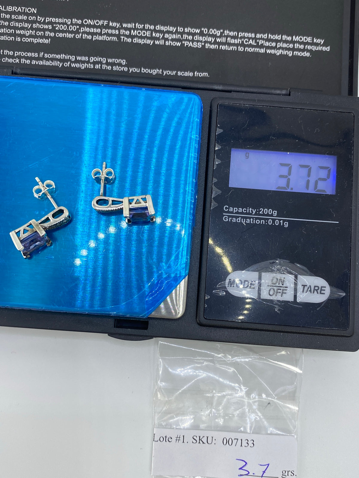 Aretes de Plata con Circonia Azul — Taxco 925 — foto 6