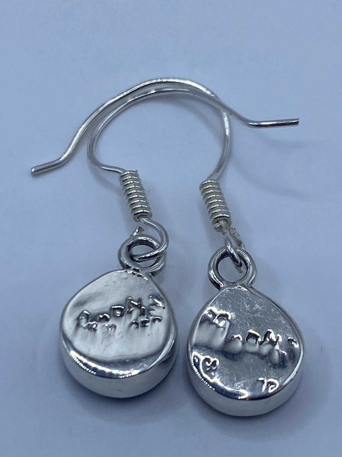 Aretes de Plata con Ópalo de Fuego Azul — Taxco — foto 5