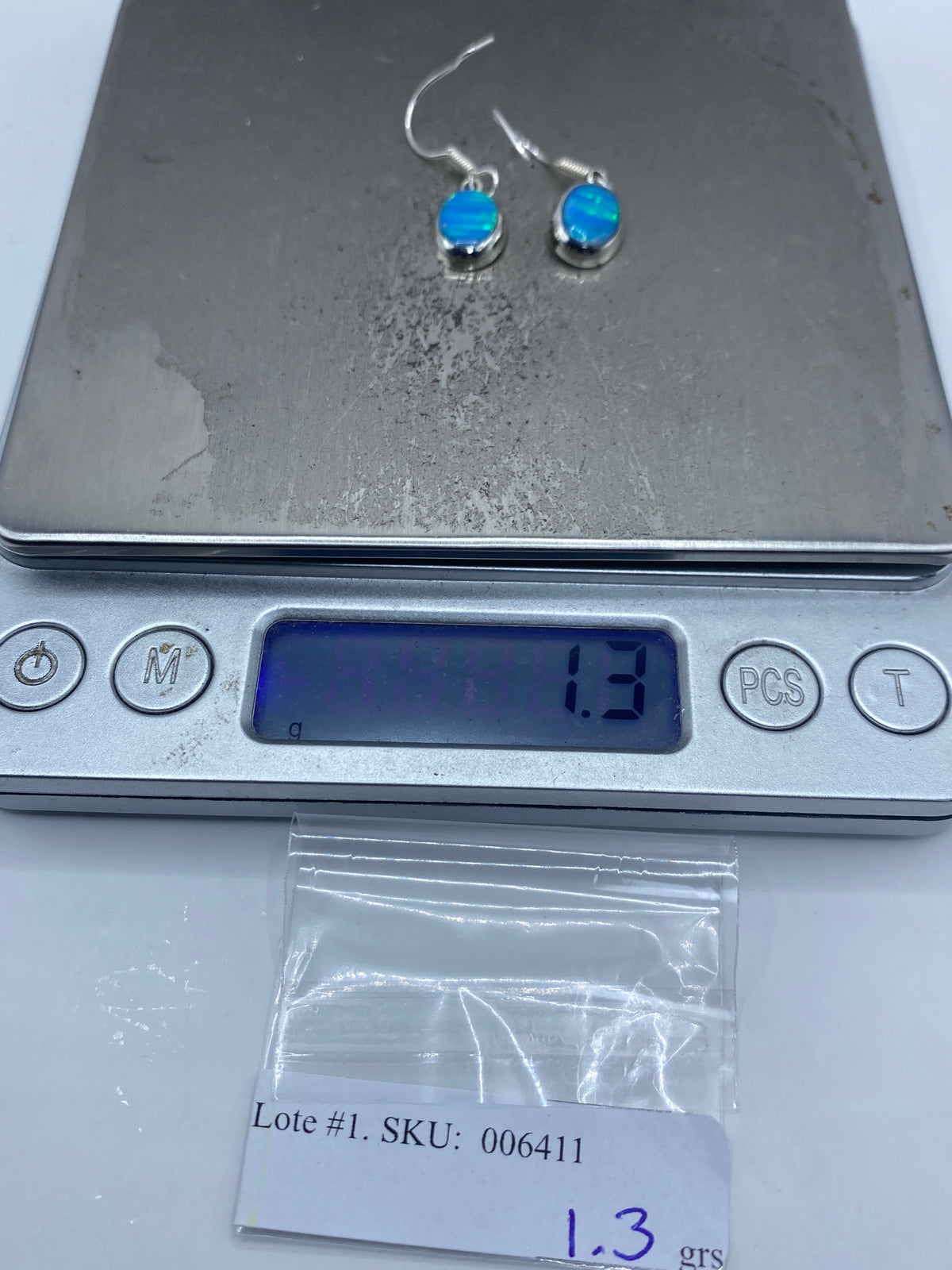 Aretes de Plata con Ópalo de Fuego — Taxco 925 — foto 6