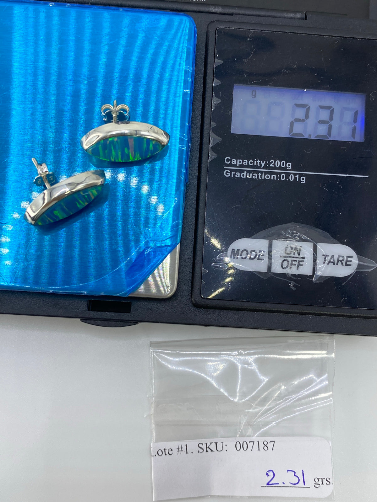 Aretes Plata Ópalo de Fuego Verde Limón — Taxco 925 — foto 6