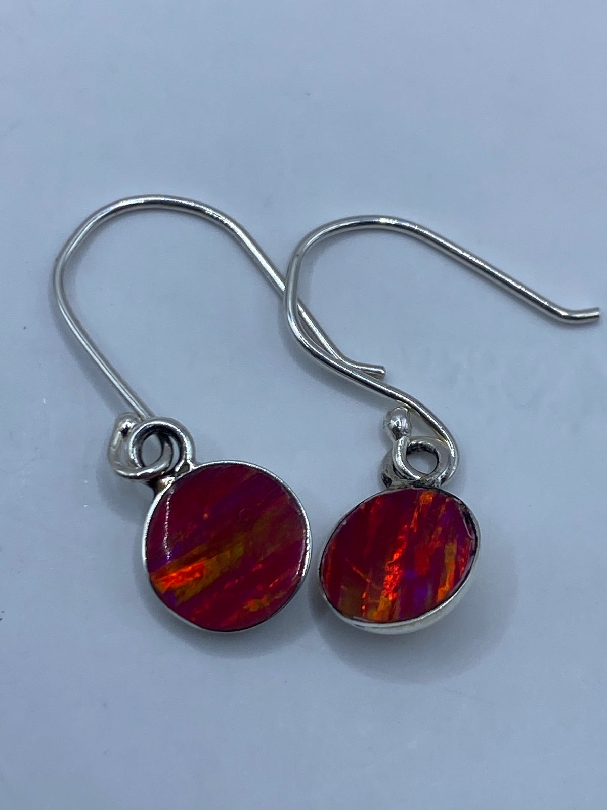 Aretes de Plata con Ópalo de Fuego — Taxco 925 — foto 5