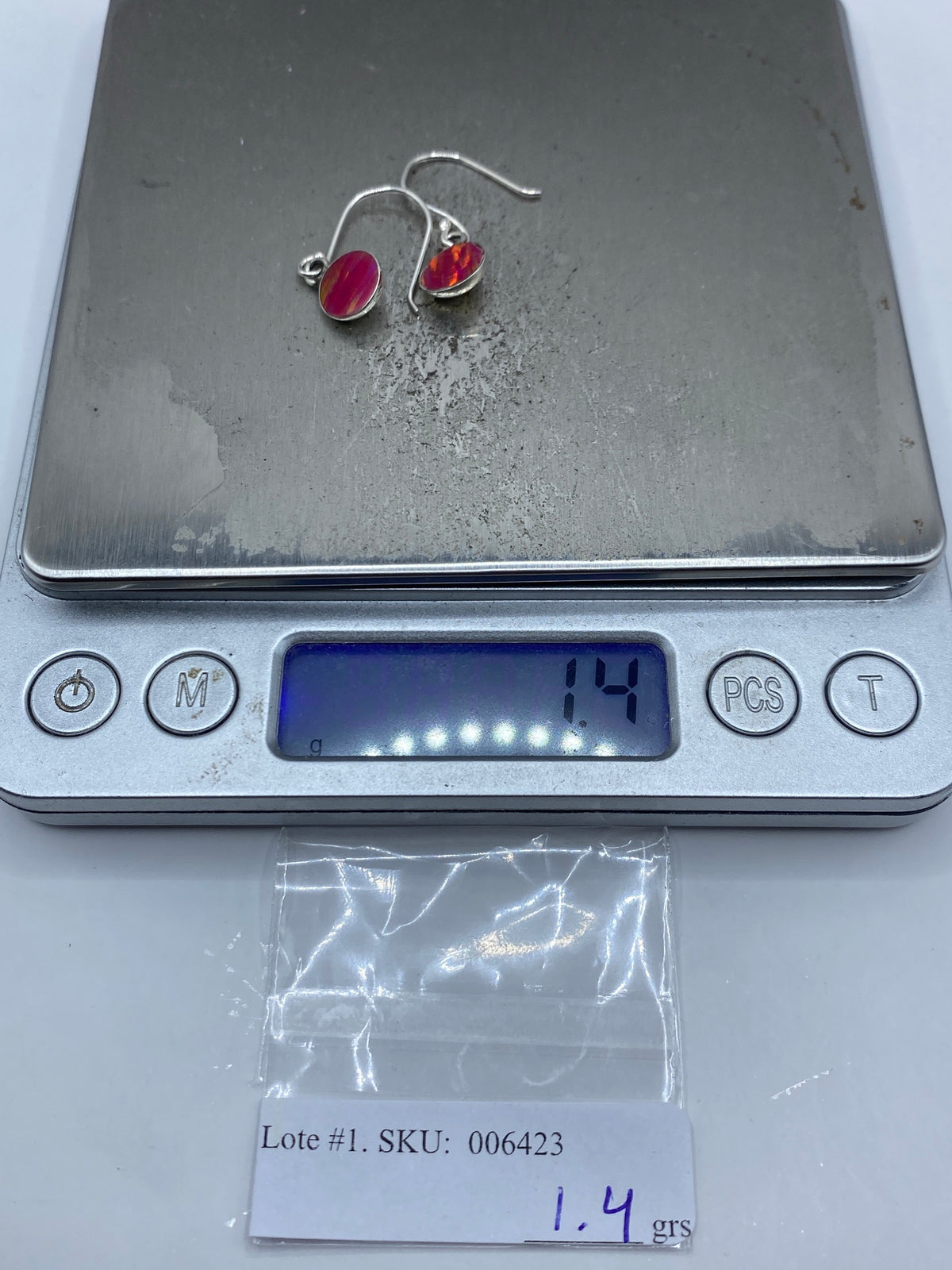 Aretes de Plata con Ópalo de Fuego — Taxco 925 — foto 6