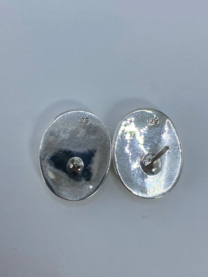 Aretes de Plata con Ópalo de Fuego — Taxco 925 — foto 5