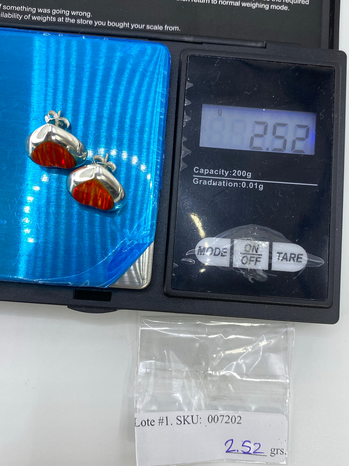Aretes de Plata Opalo de Fuego Naranja — Taxco 925 — foto 6