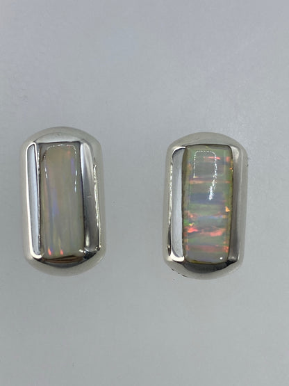 Aretes de Plata con Ópalo de Fuego — Taxco 925 — foto 1