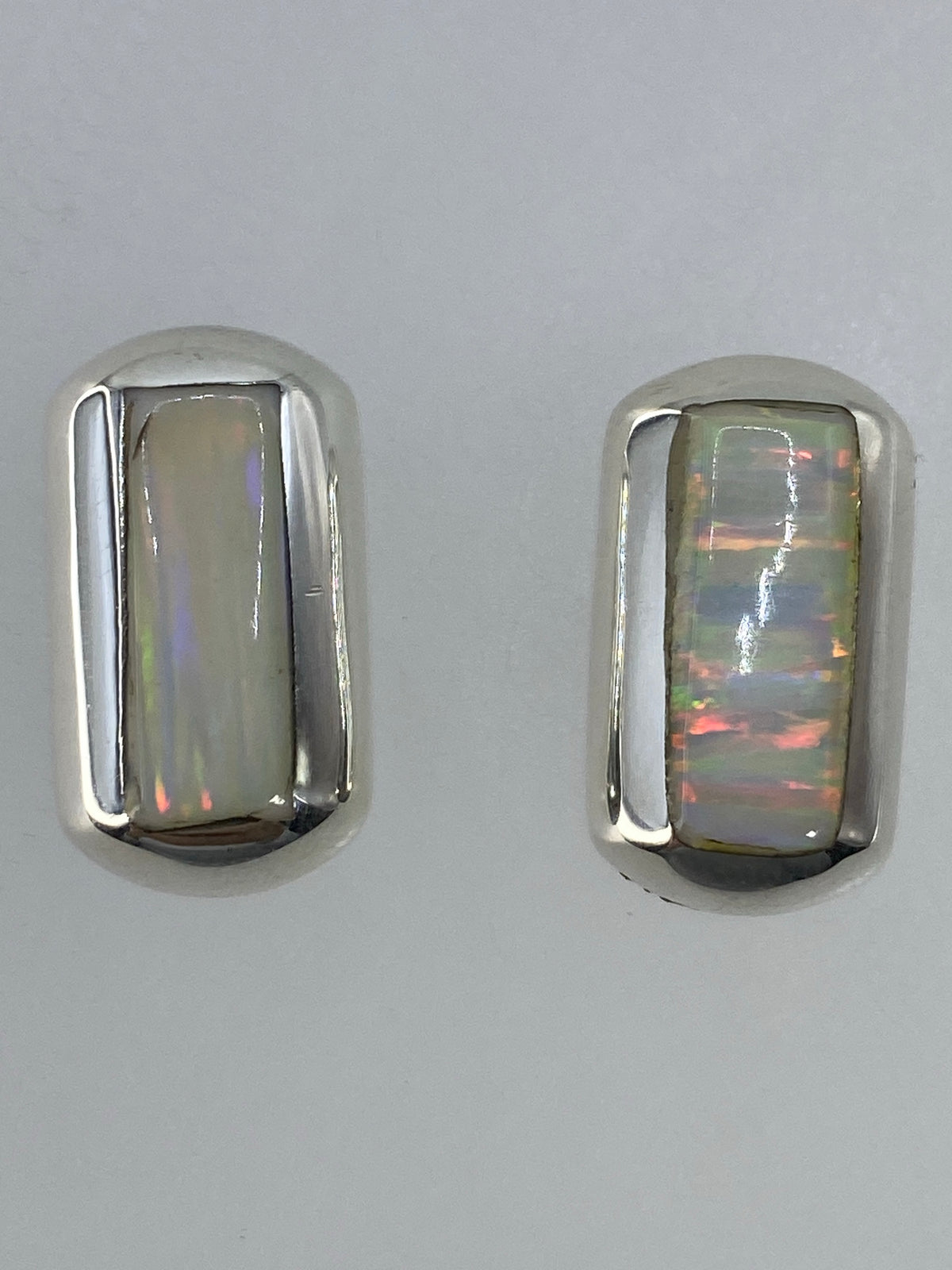 Aretes de Plata con Ópalo de Fuego — Taxco 925 — foto 2