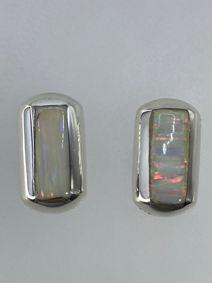 Aretes de Plata con Ópalo de Fuego — Taxco 925 — foto 3