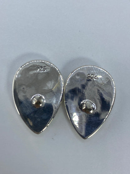 Aretes de Plata con Ópalo de Fuego Verde — Taxco 925 — foto 5
