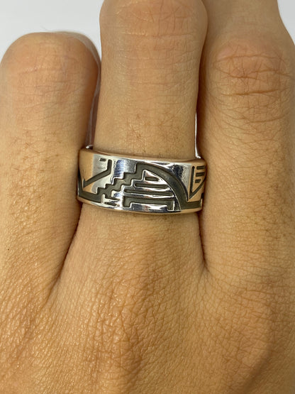 Anillo de Plata Repujado Prehispánico — Taxco 925 — foto 5