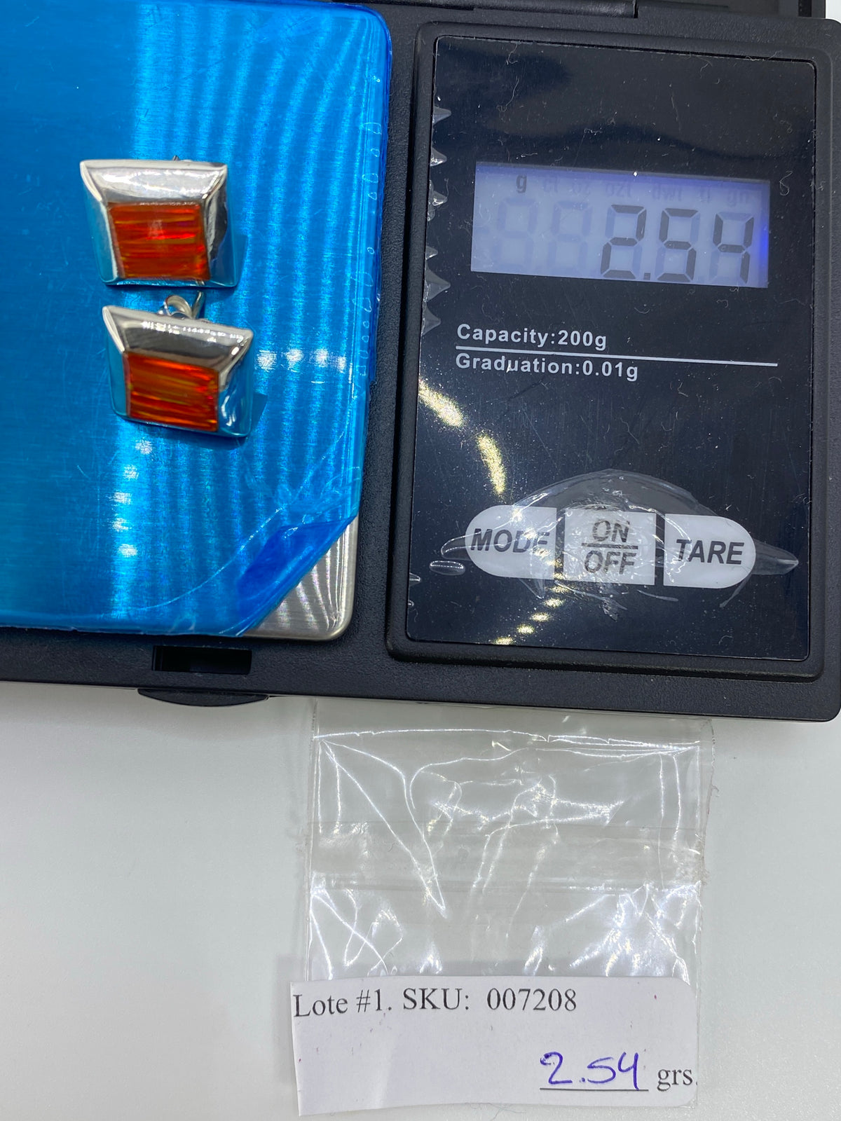Aretes de Plata con Ópalo de Fuego — Taxco 925 — foto 6