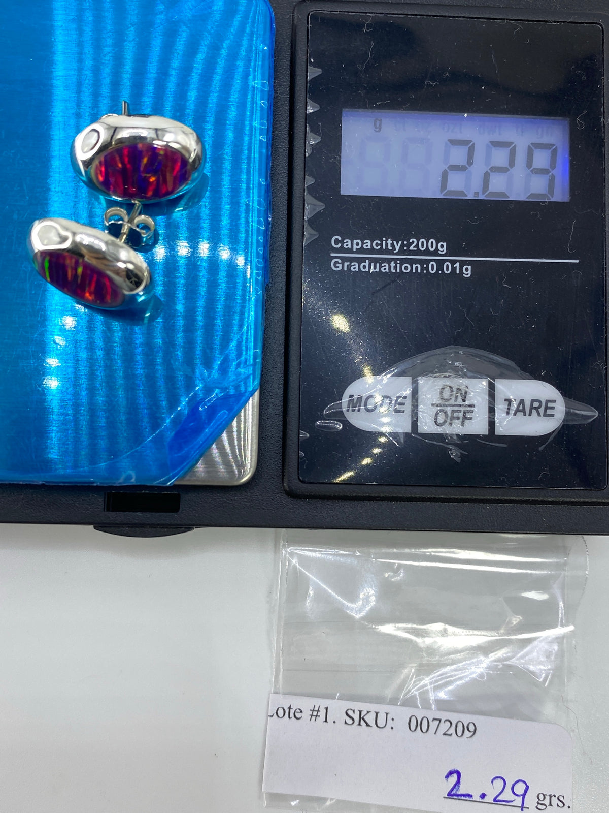 Aretes de Plata con Ópalo de Fuego — Taxco 925 — foto 6