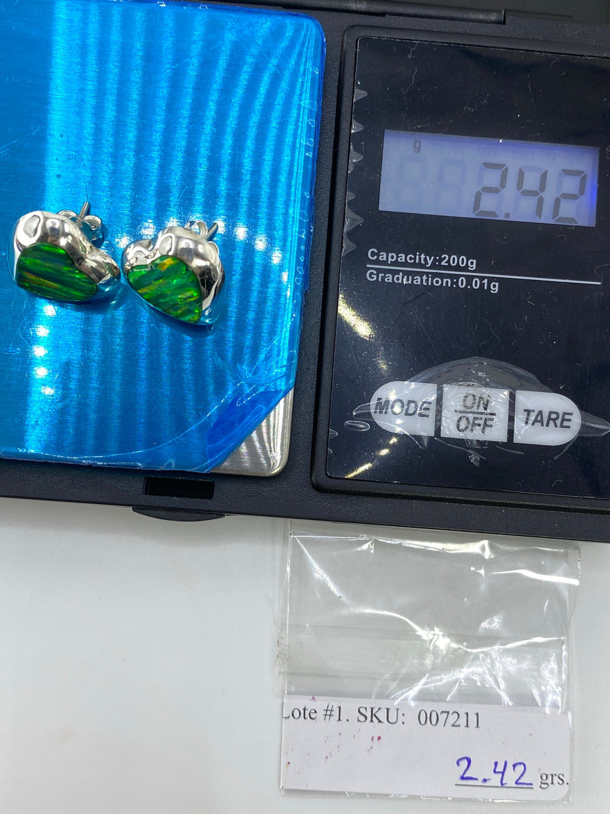 Aretes de Plata con Ópalo de Fuego — Taxco 925 — foto 6