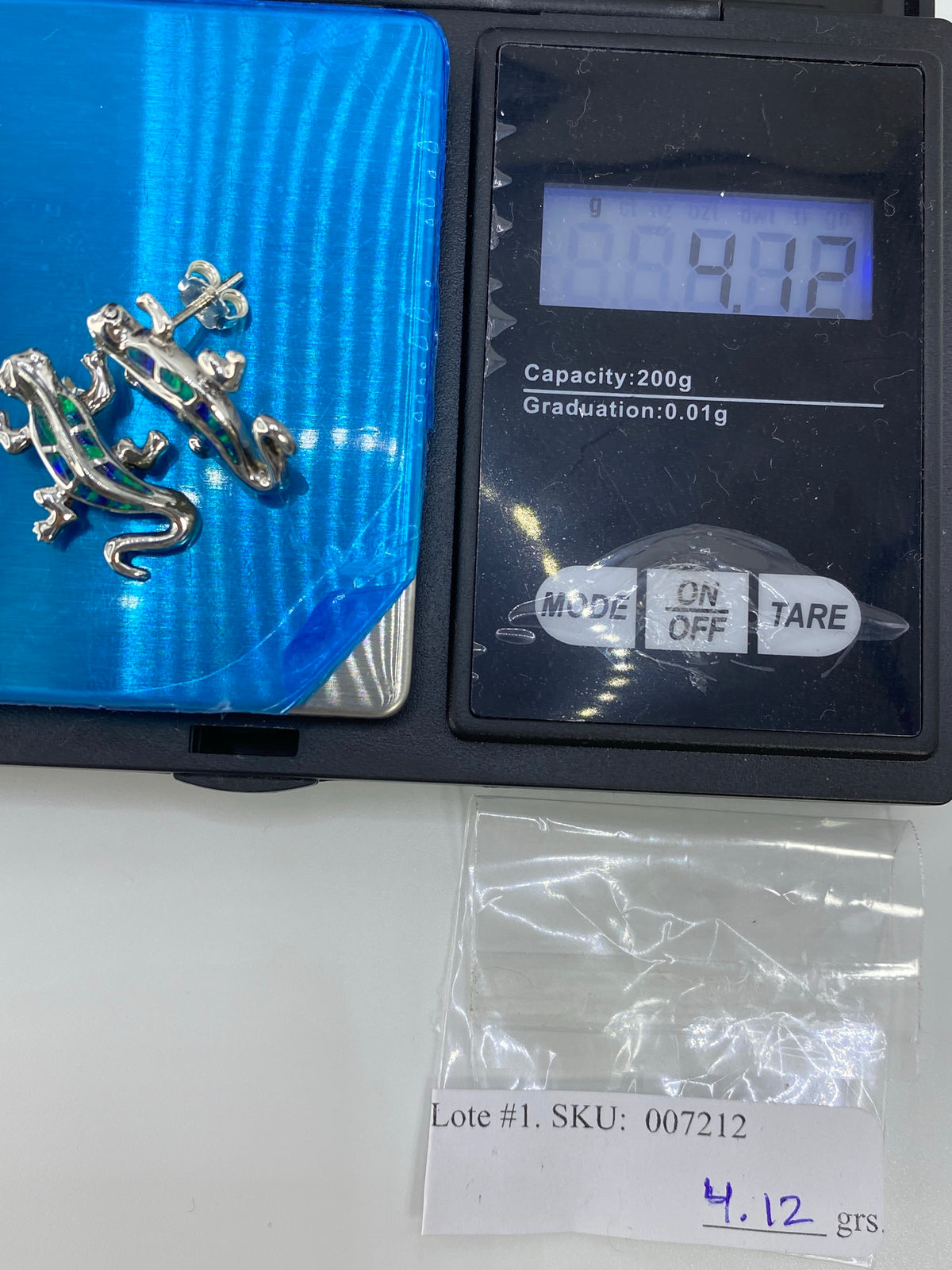 Aretes de Plata con Ópalo de Fuego — Taxco 925 — foto 6