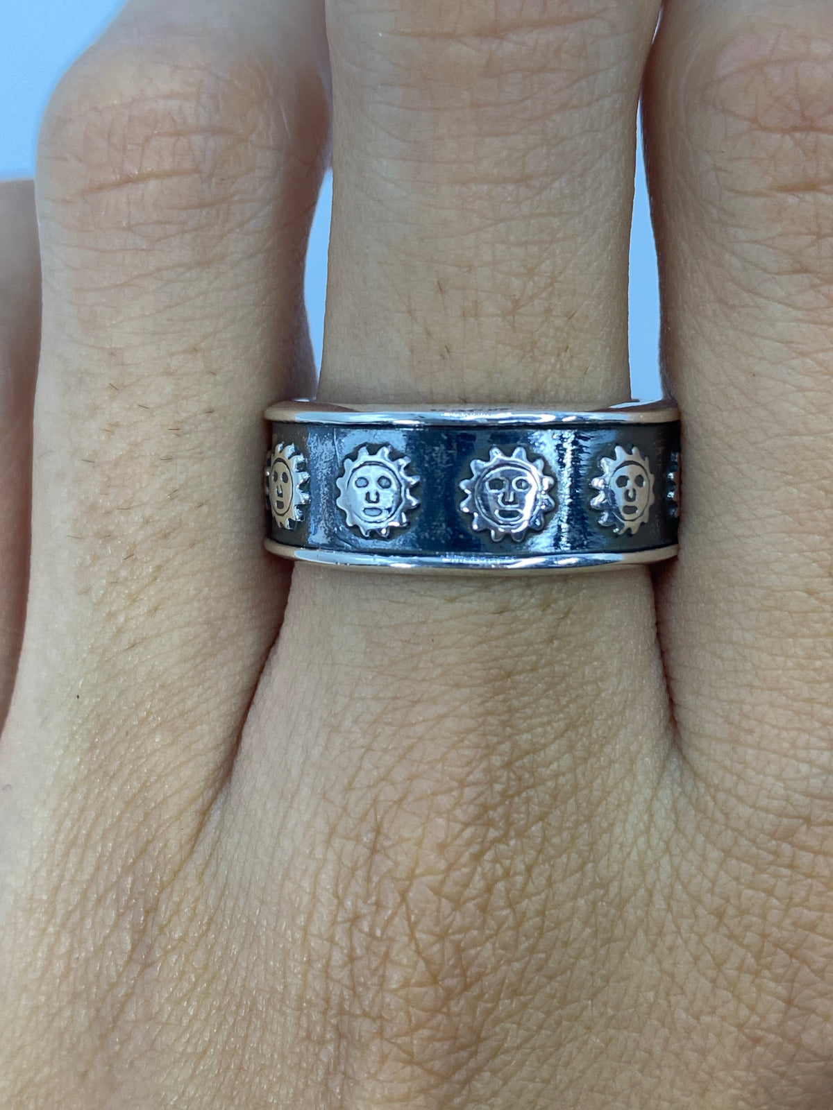 Anillo de Plata Repujado Prehispánico — Taxco 925 — foto 5