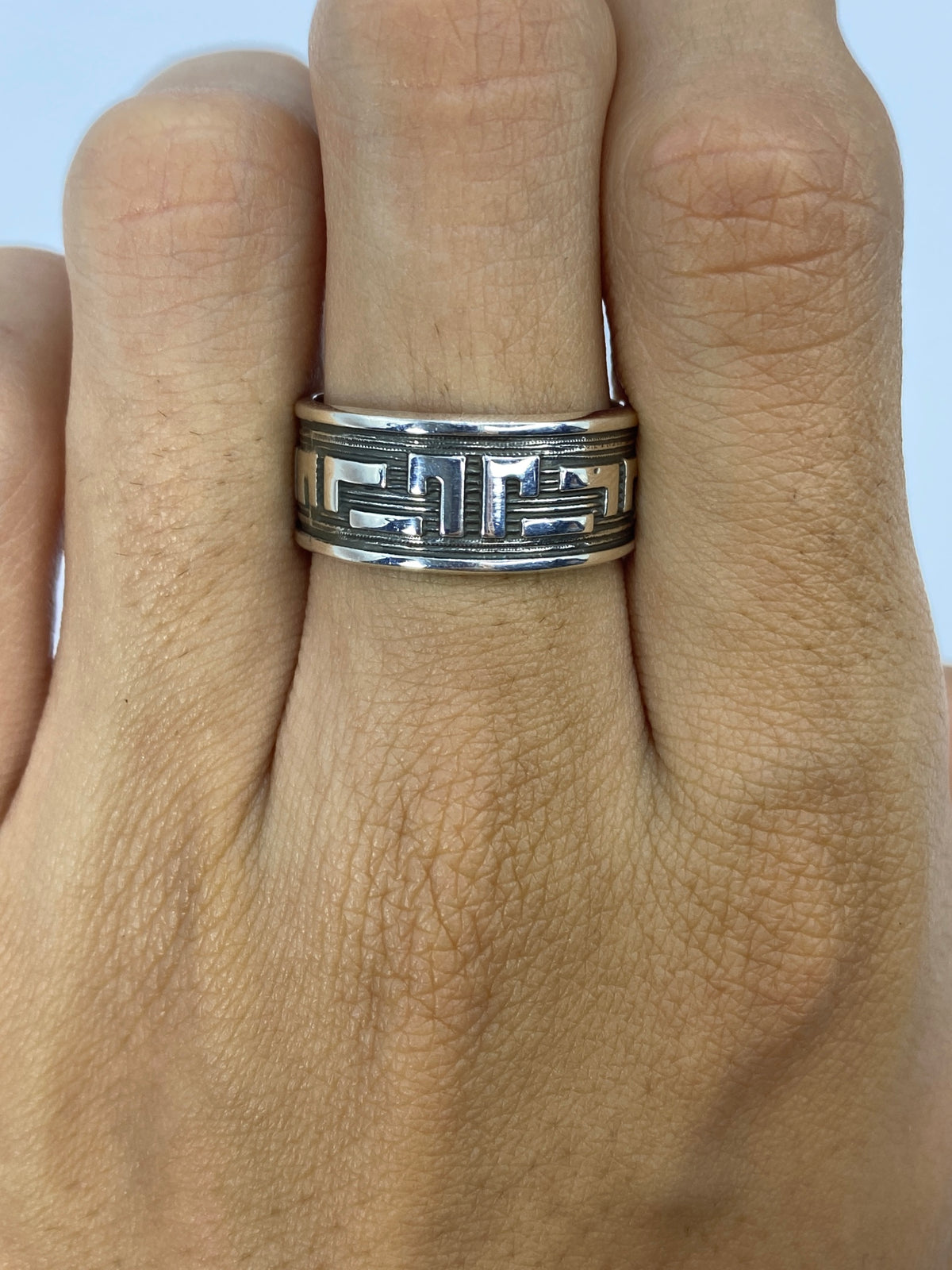 Anillo de Plata Repujado Prehispánico — Taxco 925 — foto 5