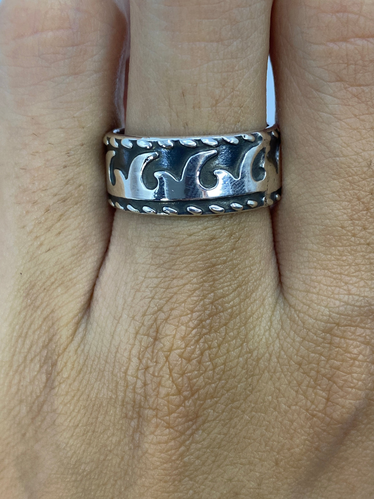 Anillo de Plata Repujado Étnico — Taxco 925 — foto 5