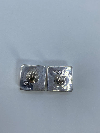 Aretes de Plata con Ópalo de Fuego Verde — Taxco 925 — foto 5