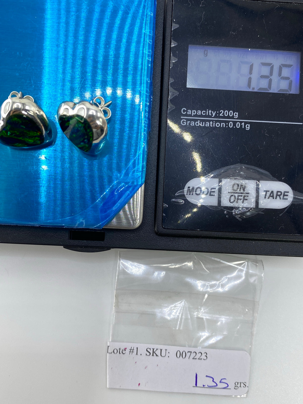 Aretes de Plata Ópalo de Fuego Verde — Taxco 925 — foto 6