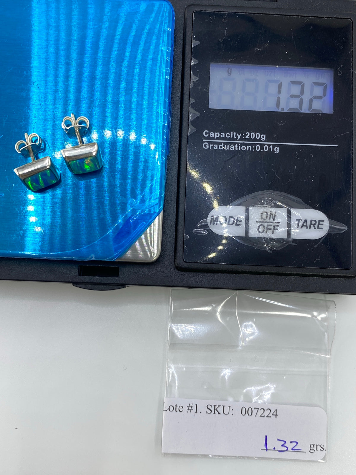 Aretes de Plata con Opalo de Fuego — Taxco 925 — foto 6