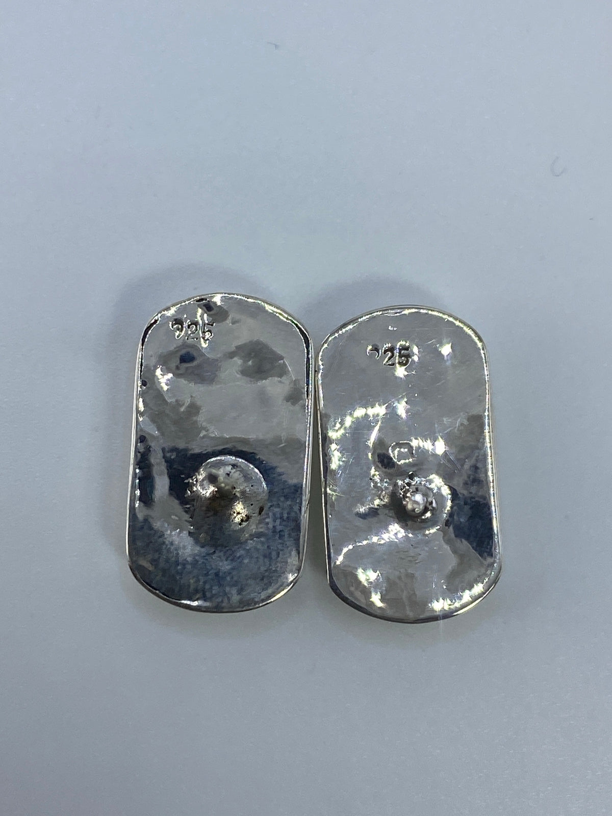 Aretes de Plata con Opalo de Fuego Verde — Taxco 925 — foto 5