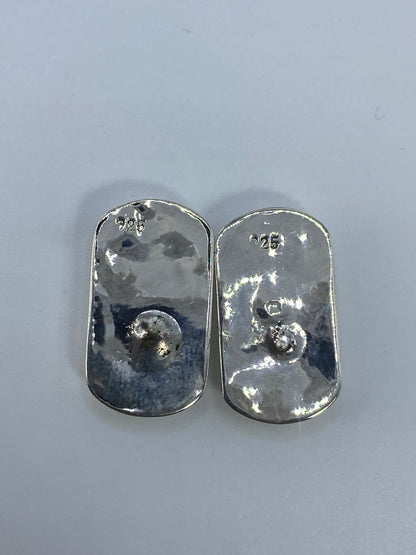 Aretes de Plata con Opalo de Fuego Verde — Taxco 925 — foto 5