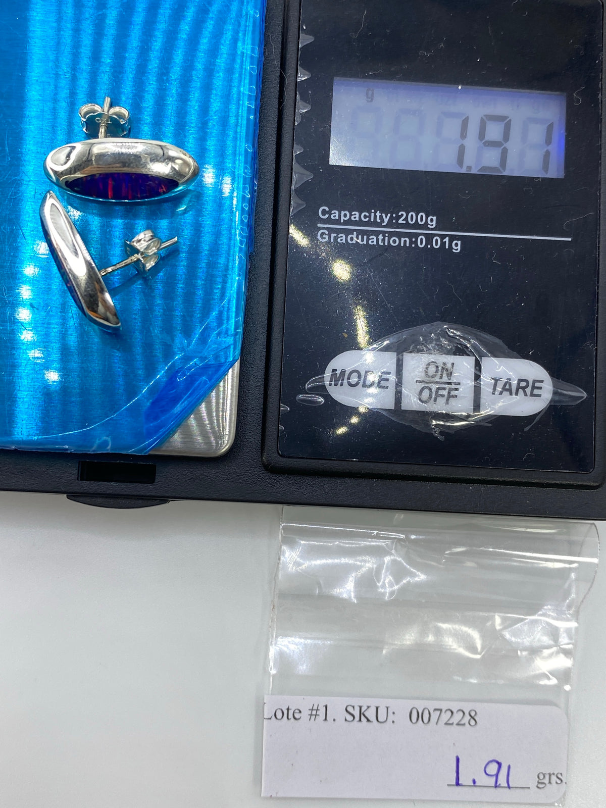Aretes de Plata con Ópalo de Fuego — Taxco 925 — foto 6