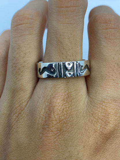 Anillo Plata Repujado Geométrico — Taxco 925 — foto 5
