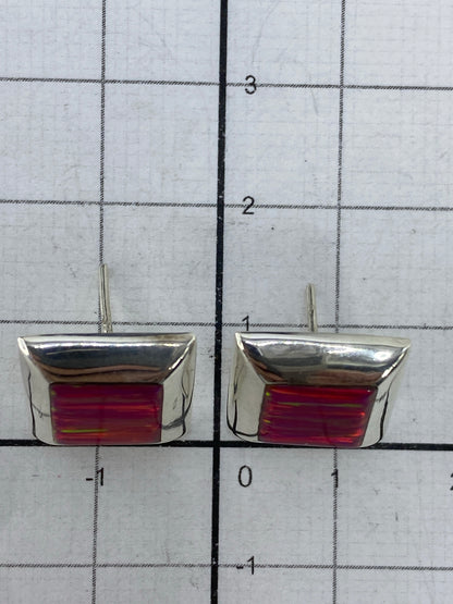 Reverso de los aretes con marcado 925 y Quinto de Taxco