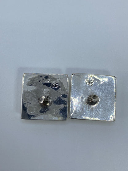 Aretes de Plata con Ópalo de Fuego Rosa — Taxco 925 — foto 5