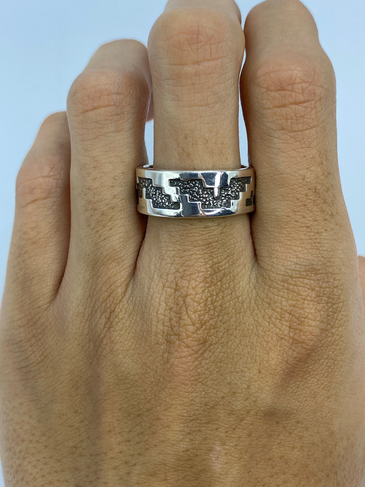 Anillo de Plata Repujado Unisex — Taxco 925 — foto 5